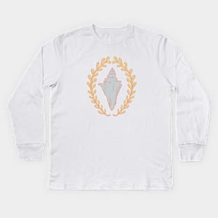 Conch Seashell Kids Long Sleeve T-Shirt